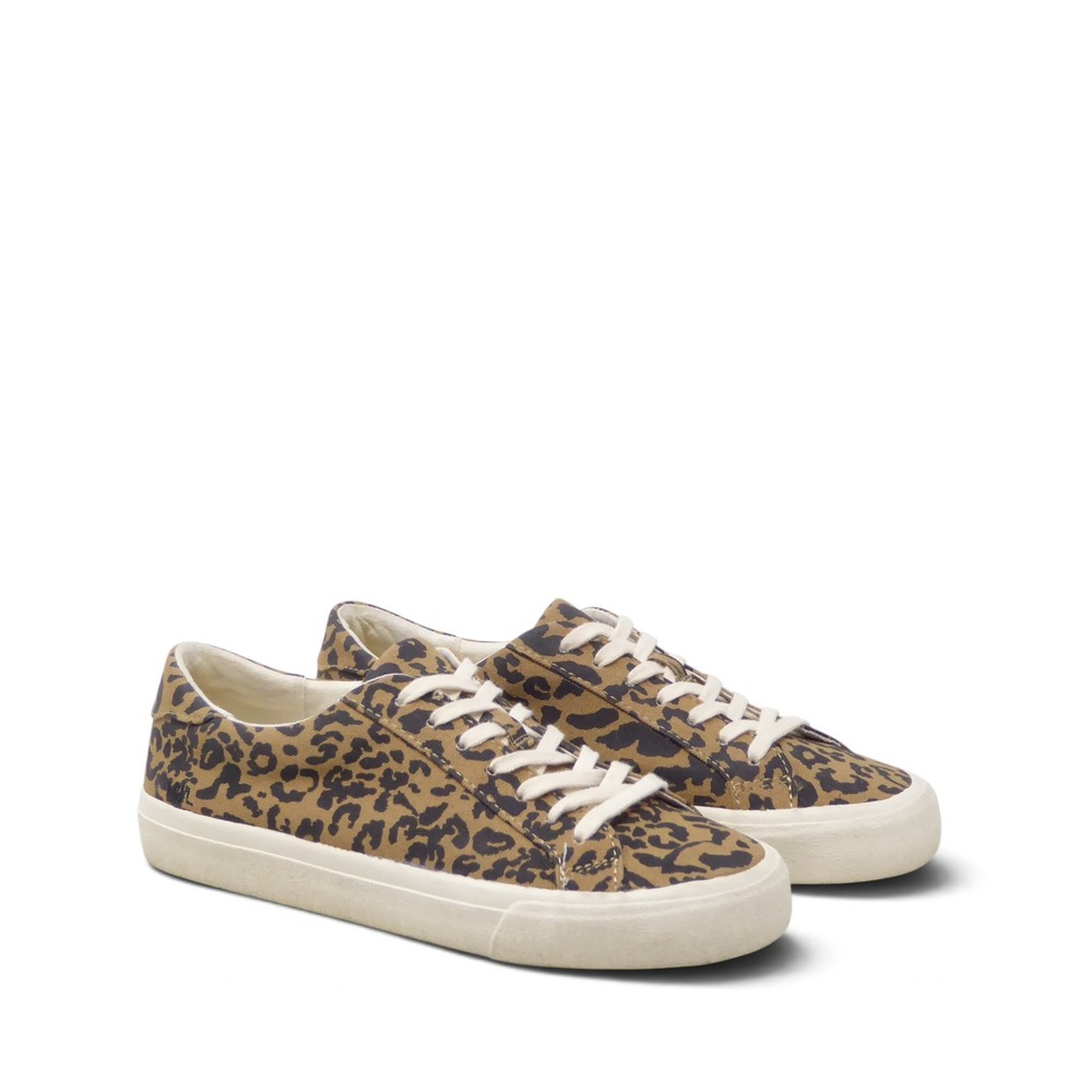 Madewell Sidewalk Womens Sneakers Brown Leopard Print Canvas 8.5